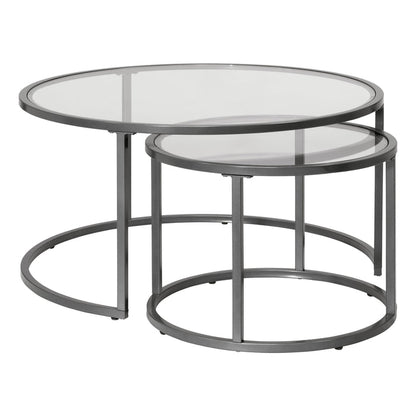 Camber Elite Round Nesting Coffee Table, Pewter 72059