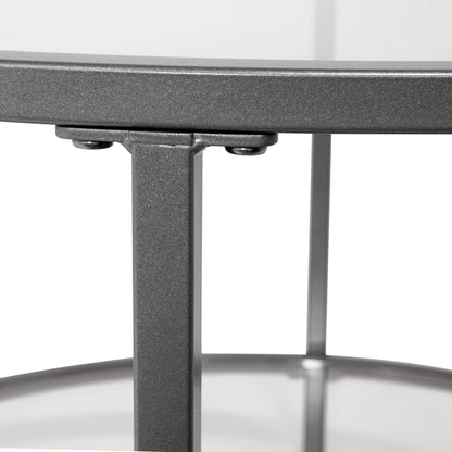 Camber Elite Round Nesting Coffee Table, Pewter 72059