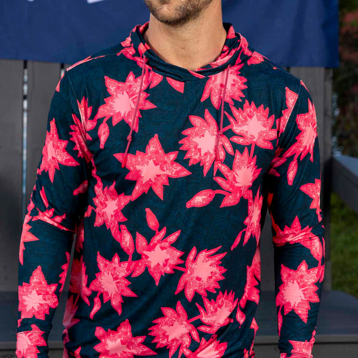RSVLTS RSVLTS® RSVLTS Loyalty Program "Floral City #2 (navy/red)"_ Performance Hoodie RSVLTS Loyalty Program "Floral City #2 (navy/red)"_ Performance Hoodie