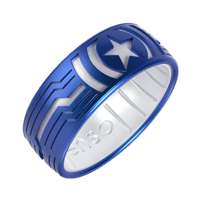 Marvel Silicone Rings - Cap's Shield