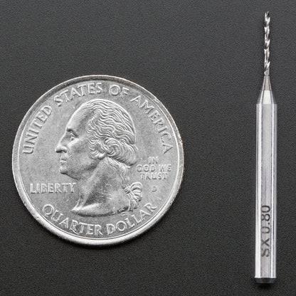 Carbide Square End Mill - 1/8" Shaft - 0.8mm Diameter by Adafruit - The Pi Hut