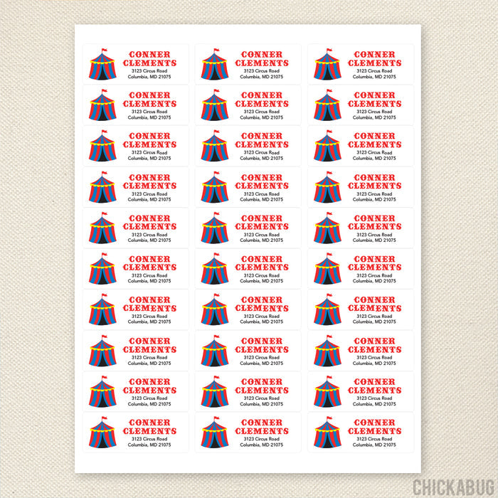 Carnival Address Labels