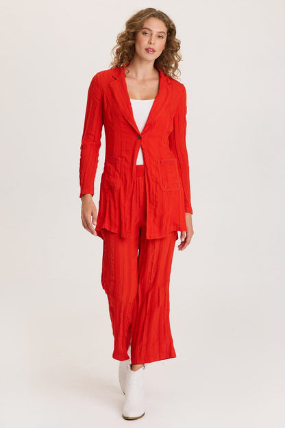 XCVI Carruth Textured Stripe Flared Leg Crop