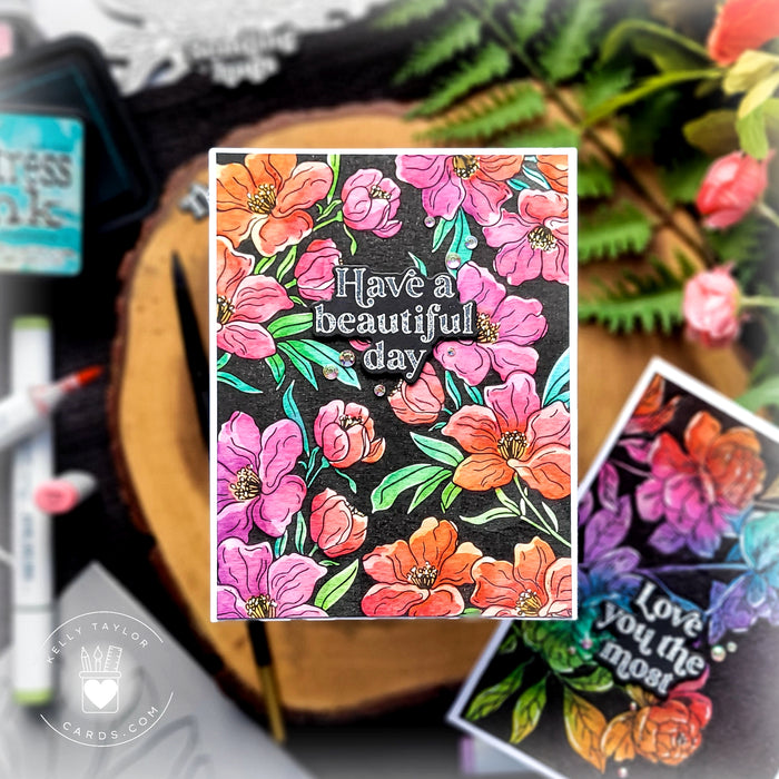 Charming Floral Background Press Plate