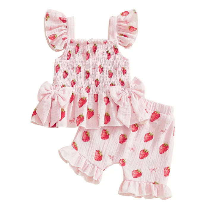 CHERRIES Smocked Bowtie Outfit