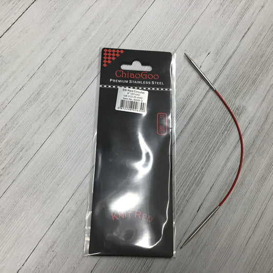 ChiaoGoo Knit Red Needles 9”