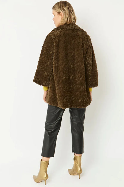 Chocolate Faux Fur Jacket Coat