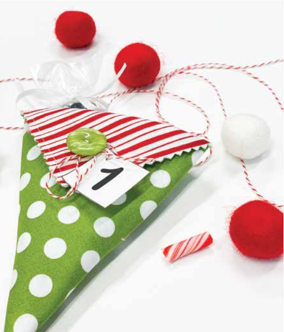 Christmas Cones Advent Banner (Downloadable Sewing Pattern)