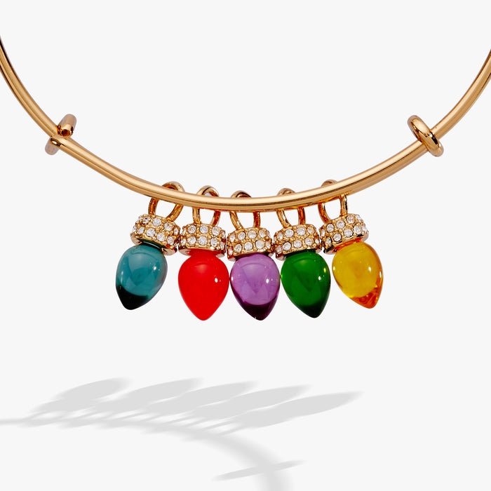 Christmas Light Bulb Charm Bangle