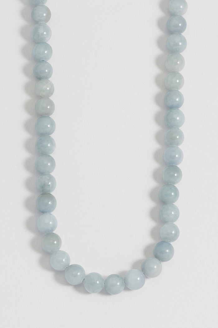 Chunky Blue Quartz T-Bar Necklace
