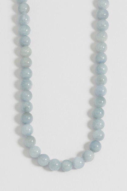 Chunky Blue Quartz T-Bar Necklace