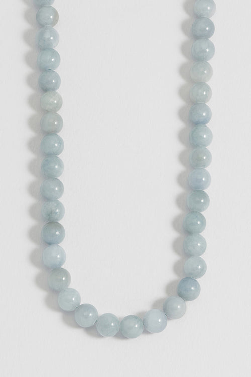 Chunky Blue Quartz T-Bar Necklace