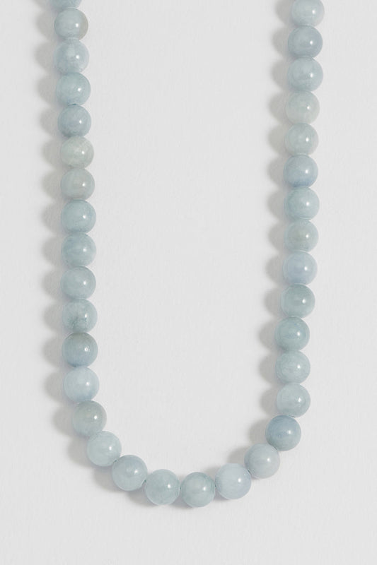 Chunky Blue Quartz T-Bar Necklace