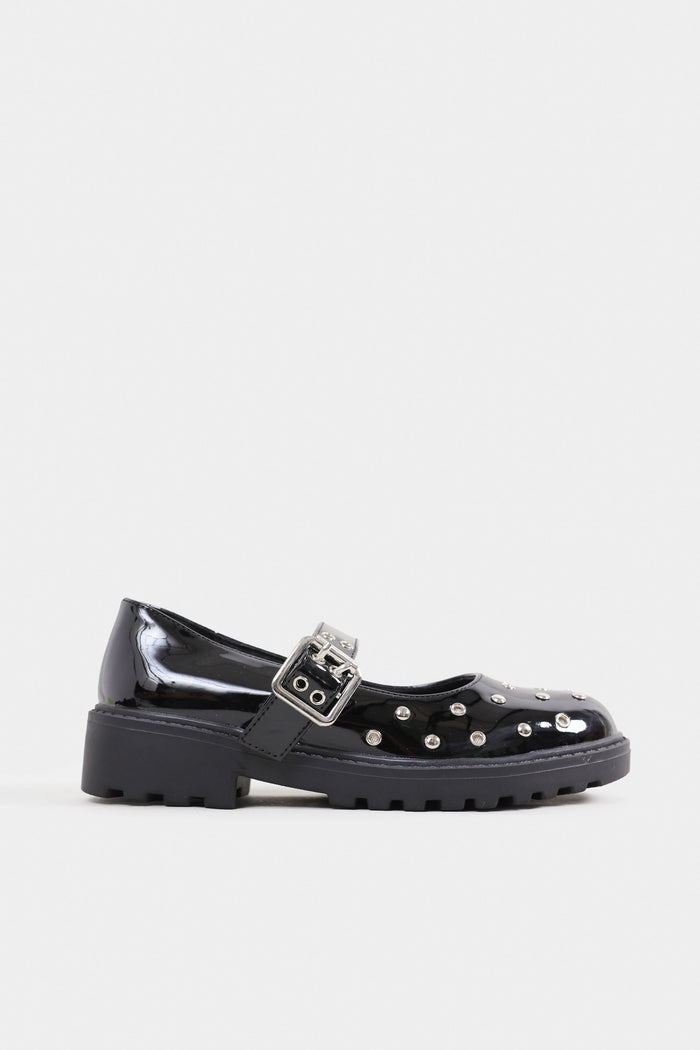 Chunky Buckled Mary Jane Shoes