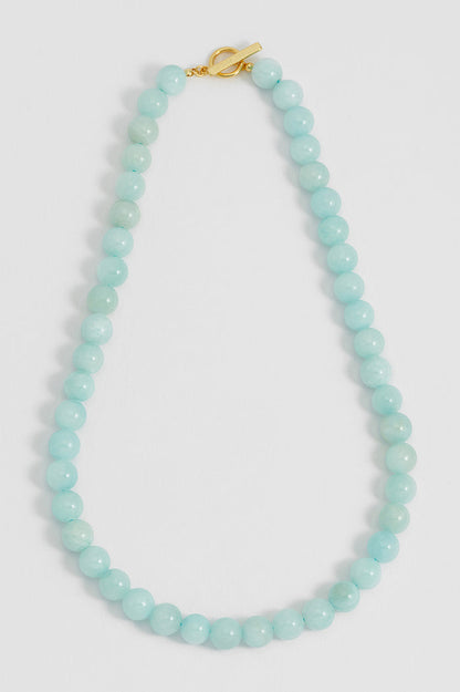 Chunky Green Quartz T-Bar Necklace