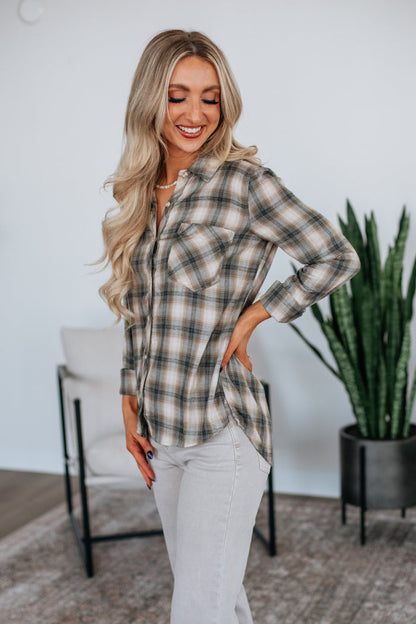 Corby Flannel Top