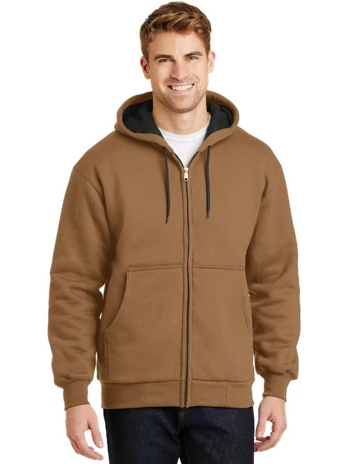 CornerStone Heavyweight Full-Zip Hooded Sweatshirt with Thermal Lining