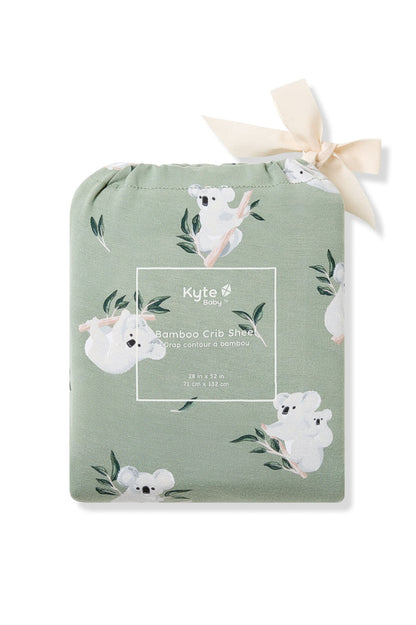 Crib Sheet in Koala shown in its packaging