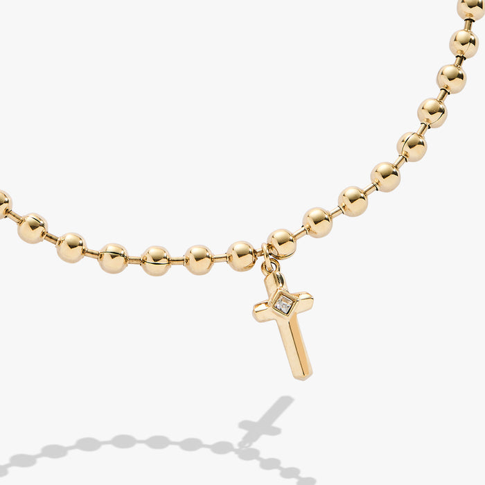 Cross Ball Chain Bracelet