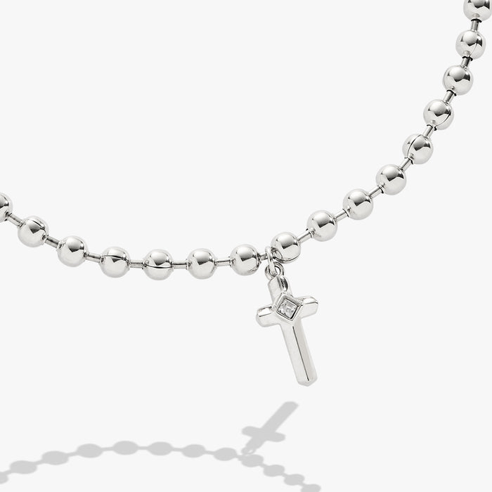 Cross Ball Chain Bracelet