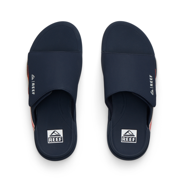 Cruiser Slide - Navy/White/Orange - Top View