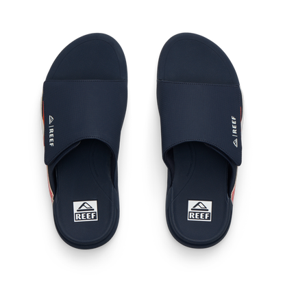 Cruiser Slide - Navy/White/Orange - Top View