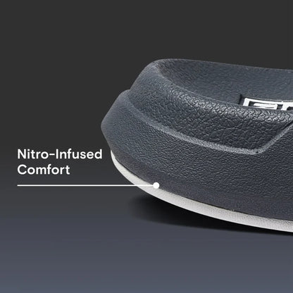 Close-up of the front part of the Cruiser footwear facing left, showing textured surf-inspired design and comfort cushioning.