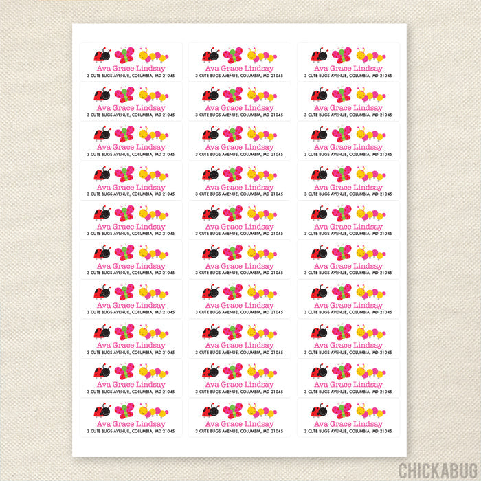 Cute Bugs Address Labels