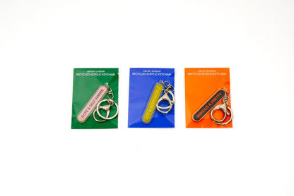 Cute & self-aware recycled acrylic keychain / bag charm