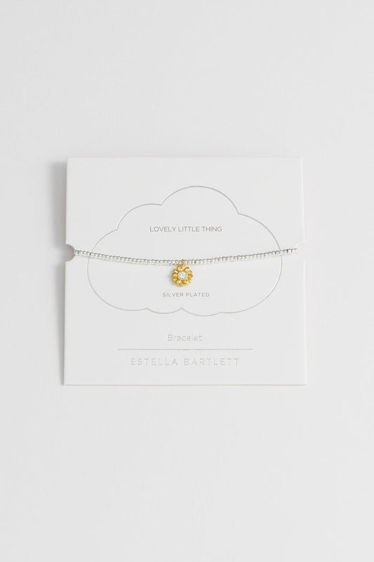 CZ Flower Charm Bracelet