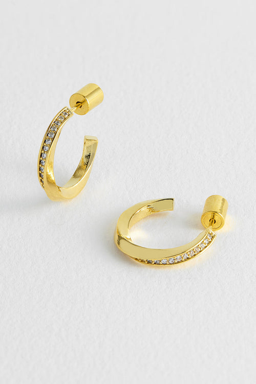CZ Twist Hoops