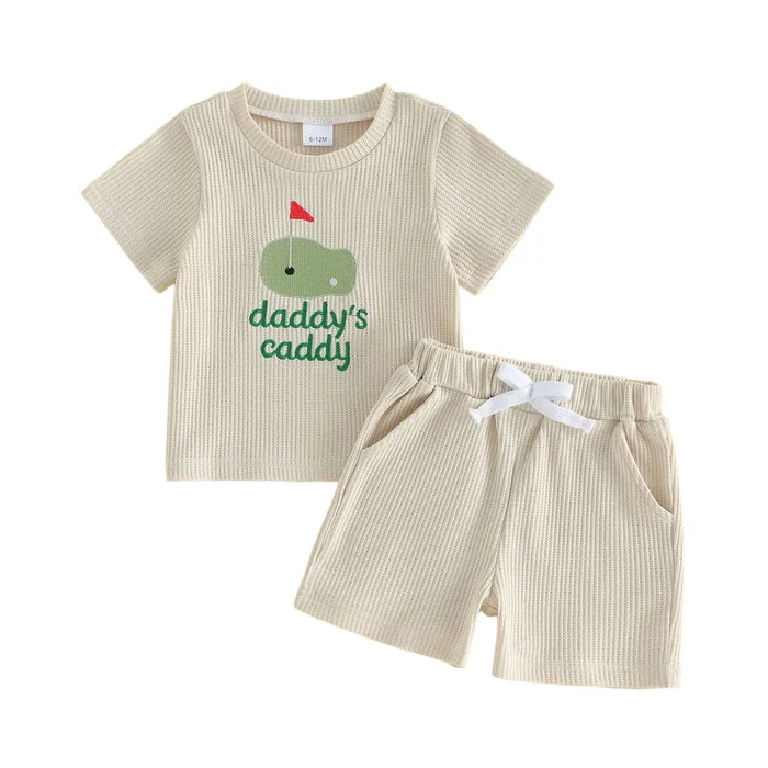 DADDY'S CADDY Waffle Knit Outfit