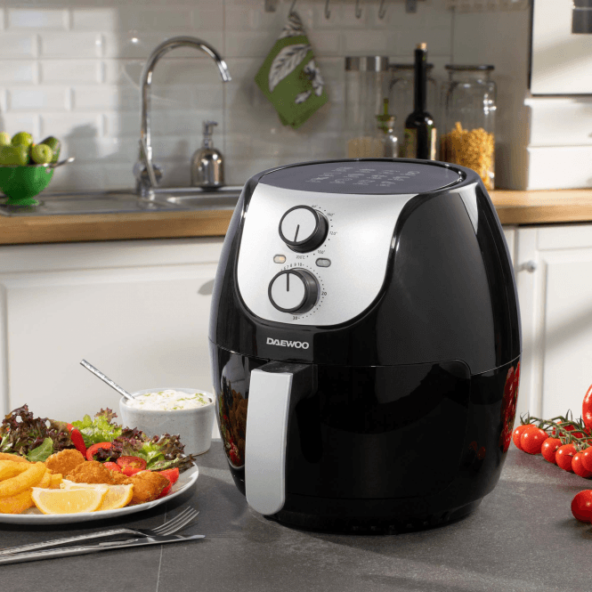 DAEWOO BLACK 4L SINGLE POT AIR FRYER SDA2636