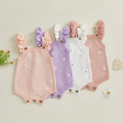 DAISY Knitted Ruffle Romper