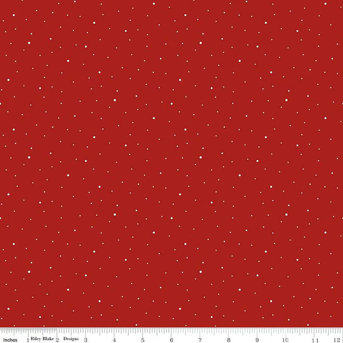 Dapple Dot Barn Red Fabric Bolt
