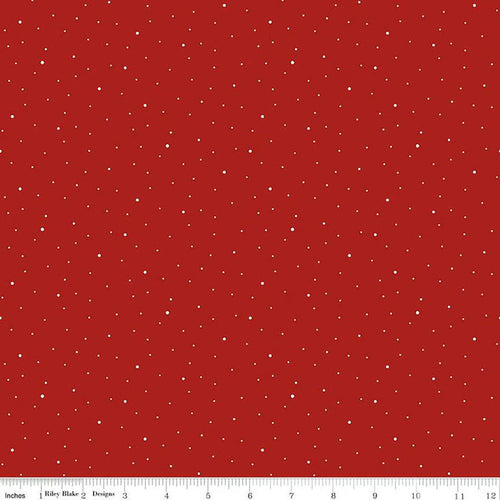 Dapple Dot Barn Red Fabric Bolt