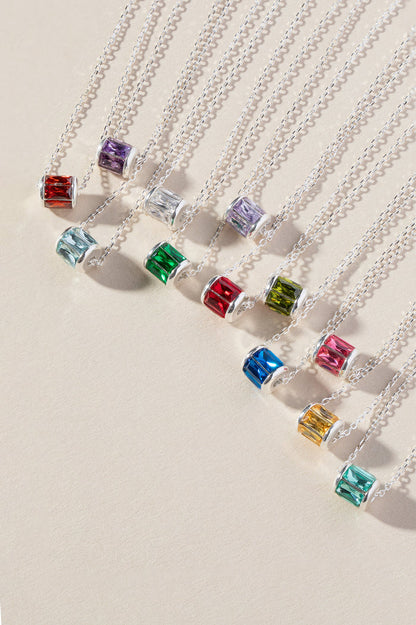December Birthstone Precious Pendant Necklace