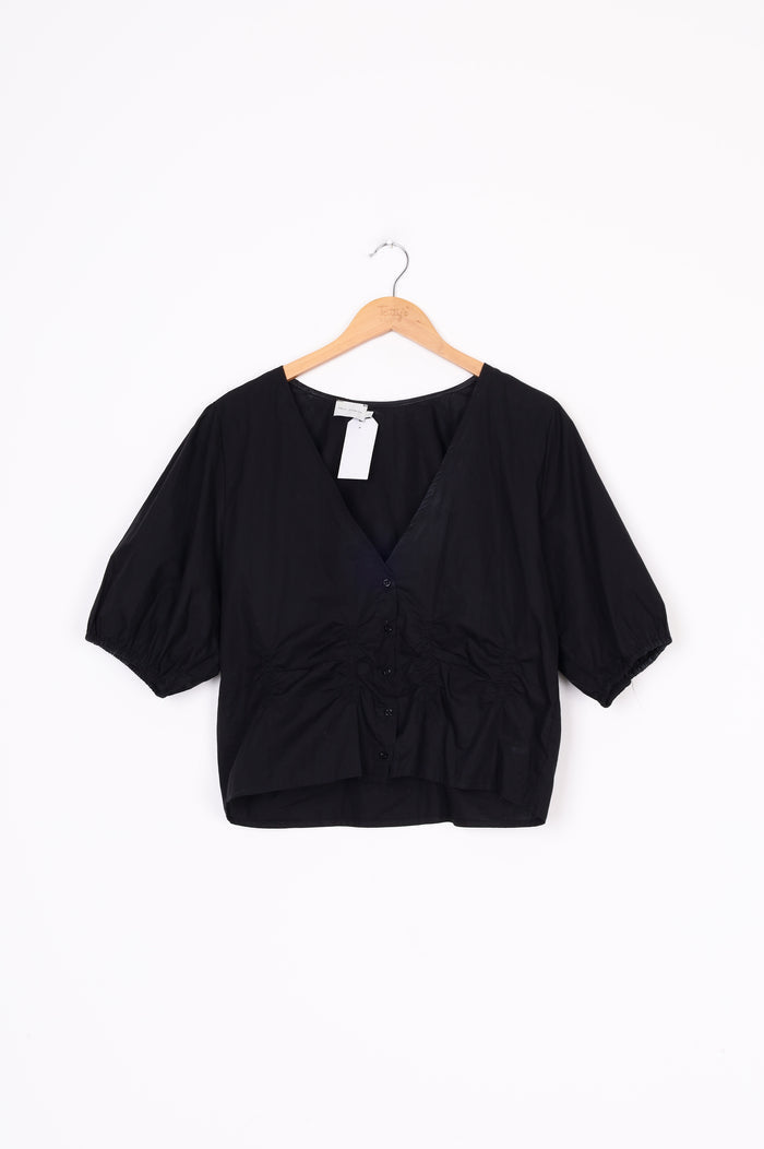 Deiji Studios Womens Black Top Size L