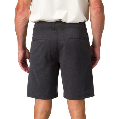 Rear view of men’s Destro Hybrid Short in dark fabric, beach-inspired comfort and durable design for active lifestyles.