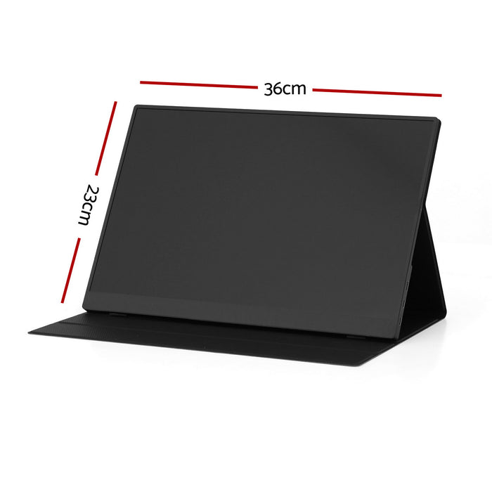 Devanti Portable Monitor Laptop Extender USB C Travel Display 16 Inch Black - Devanti