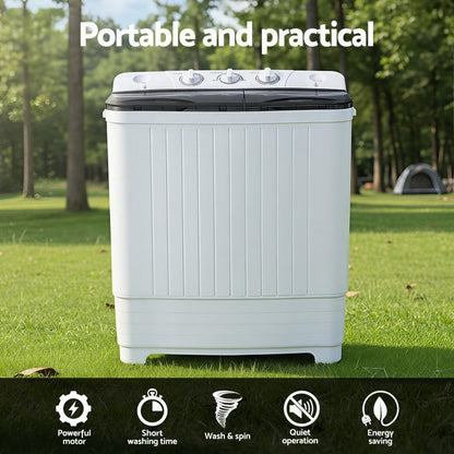 Devanti Portable Washing Machine Twin Tub 4.5KG - Devanti