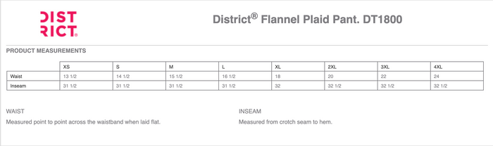 District Flannel Plaid Pants
