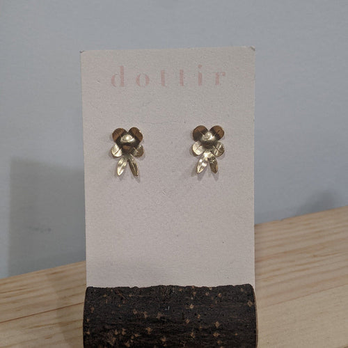 Dottir Small Brette Earrings | Brass