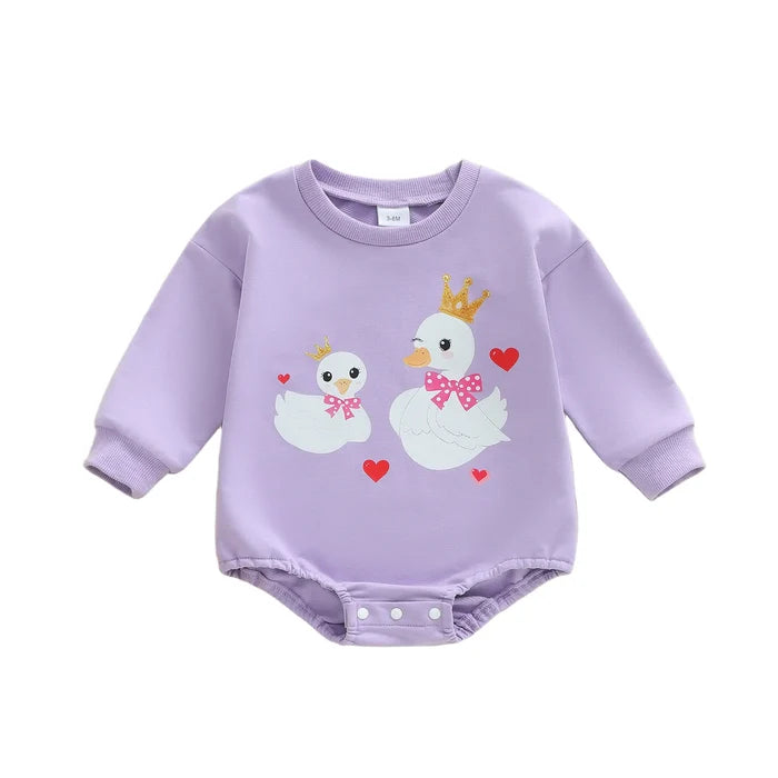 DUCKY PRINCESS Long-Sleeve Onesie