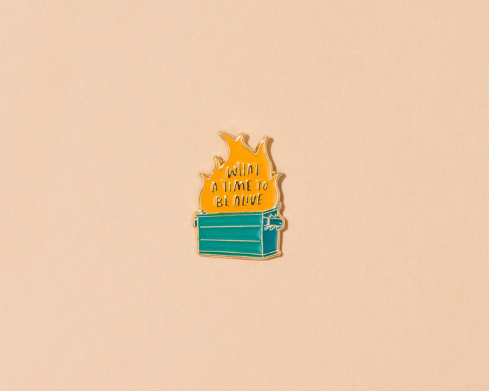 Dumpster Fire Enamel Pin
