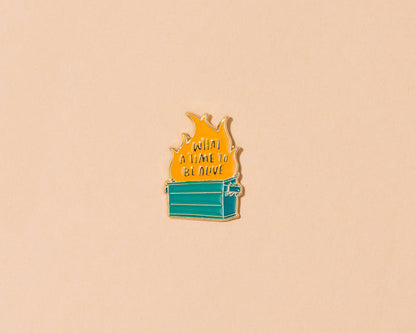Dumpster Fire Enamel Pin