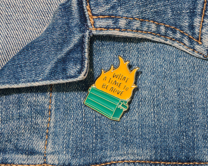 Dumpster Fire Enamel Pin