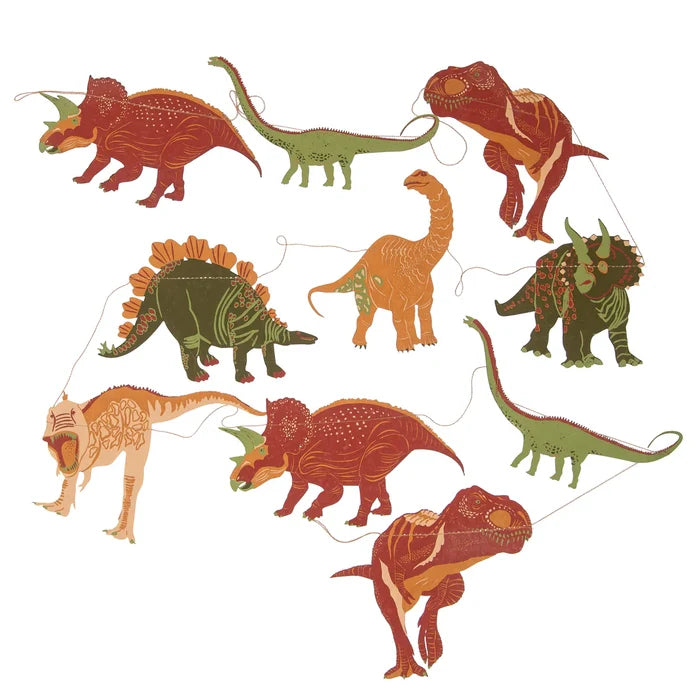 East End Press Sewn Dinosaurs Paper Garland