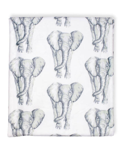 Elephant Stomp Throw Grey/White   50x60