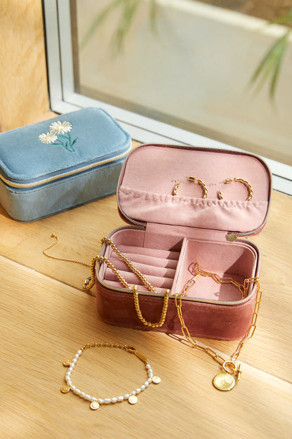 Embroidered Cactus Mini Jewellery Box